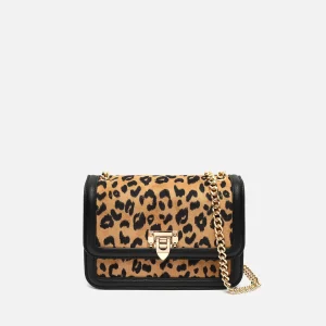 Abigail bolso de fiesta pequeño con solapa y estampado animal print ED.