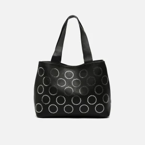 Yura bolso shopper grande con detalles metálicos