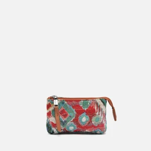 Zaria portamonedas con cierre de cremallera estampado jacquard