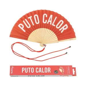 Abanico FISURA “Puto Calor” Rojo
