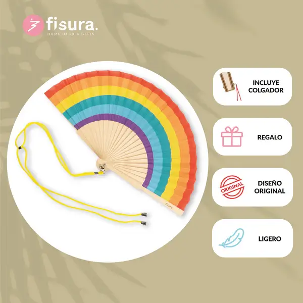 Abanico FISURA “Arco Iris” Multicolor - Imagen 8