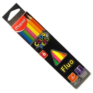 Lapices Fluorescentes 6 Lápices 6 Colores Marcadores Fluor - Maped